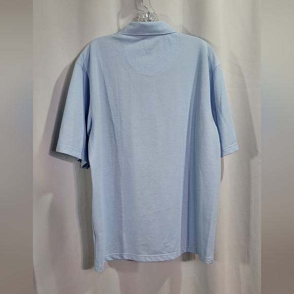 Pebble Beach Men's Light Blue 3 Button Short Sleeve Polo Shirt Size Large EUC - Picture 5 of 5